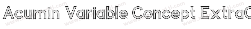Acumin Variable Concept ExtraConden字体转换